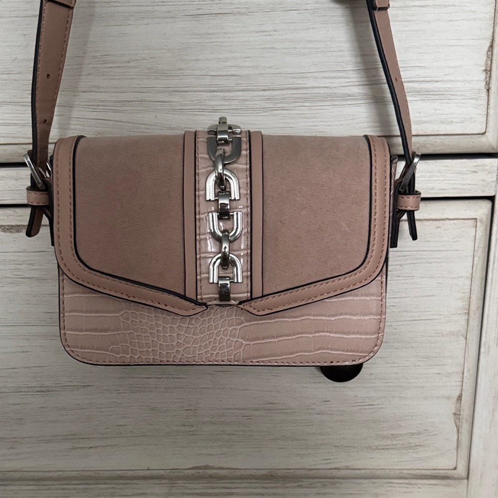 Topshop Pink Crossbody Bag with Silver Chain
